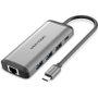 Vention CNDHB Hub USB-C Docking Station 1xHDMI 3xUSB 1xUSB-C PD 1xRJ45 Lector Tarjetas